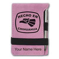 Mini Notepad, Hecho en Chihuahua, Personalized Engraving Included (Pink)