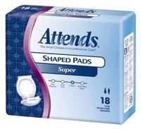 Attends 16853100 Bladder Control Pad Attends Shaped Pads 24.5 Inch Length Heavy Absorbency Unisex Sps Box Of 72