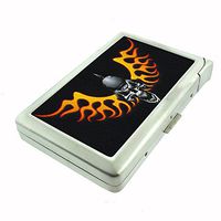 Metal Cigarette Case with Built In Lighter Skull-085