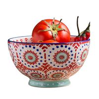 AXZHYX Bowl Bowl, Creative China Rice Soup Bowl with Pattern, 5in Kitchen Bowl Hotel Tableware Home Noodles Boiled Fish Soup Bowl