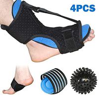 Plantar Fasciitis Night Splint Foot Drop Kits,with Hard Spiky Massage Ball and Arch Supports (2 PCS) for Effective Relief from Plantar Fasciitis, Achilles Tendonitis, Heel and Ankle Pain