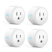 Smart Plug - Aoycocr Mini WIFI Switch Works With Alexa, Google Home & IFTTT, Remote Control Outlet with Timer Function, ETL/FCC/Rohs Listed Socket, White(4 Pack)