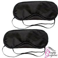 2 X Simply Gorgeous Black Luxury Sleep Sleeping Eye Mask Blindfold