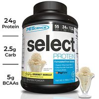 PEScience Select Low Carb Protein Powder, Vanilla, 55 Serving, Keto Friendly and Gluten Free