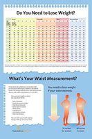Do You Need to Lose Weight? Poster - BMI and Waist Measurement 12" x 18" Laminated Poster