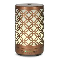 Essential Oil Diffuser Humidifiers for Bedroom Kids Diffusers for Essential Oils Aromatherapy Diffuser Type: Metal Diffuser, Ultrasonic Cool Mist Humidifier with 7 Color Led Night Light, Auto Shut-off