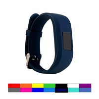 Dunfire Replacement Wristbands and Clip Cases for Garmin Vivofit 3 and Vivofit JR, Large Size and Small Size Bands, One Size Clip Case (1PC - Cruise Navy, Small for Kids)