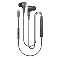 Pioneer Rayz Plus (Graphite) Active Noise Cancelling Wired Earphones with Microphone in ear corded Smart Noise Reduction, Auto-pause, Hands-free, Hey Siri MFI Certified Compatible iPhone, iPad, iPod