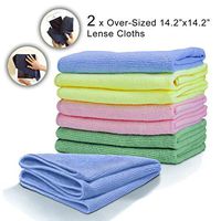VibraWipe Microfiber Cleaning Cloths 5-Color Pack, 8 Pieces of All-Purpose Cloths, 2 Pieces of Lense Cloths. Trap Dust and Dirt for a Cleaner Home - Machine Washable, Reusable and Lint-Free