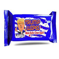Trump Wipes - Funny Moist Wipes for Teens and Adults - Alcohol-Free, Antibacterial, Travel Size