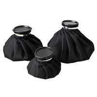 QHYAH Ice Bag Pack,Reusable Ice Bag,Hot Water Bag for Injuries,Hot Cold Therapy and Pain Relief for Knee Leg Injury 3 Pack 3 Sizes [11" 9" 6"],Black