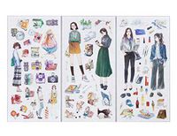12 Sheets DIY Decor Stickers Set for Diary Book Photo Album, Random Style [E]