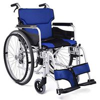 ChenCheng Wheelchair Aluminum Folding Lightweight Manual Solid Tire Multifunctional Blue Scooter Medical Supplies