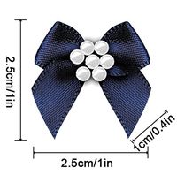 18 Color Pre-Tied Navy Satin Gift Bows (Pack of 50)