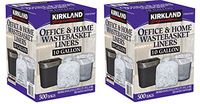 Kirkland Signature 10 Gallon Clear Wastebasket Liner, 2 Pack (500 Bags)
