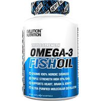 Evlution Nutrition Omega 3 Fish Oil 1250mg, HIGH EPA 450mg, DHA 300mg Triple Strength, Capsules (60 Servings)