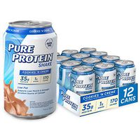 Pure Protein Ready to Drink Shakes, High Protein Cookies N' Cream, 11oz, 12 count