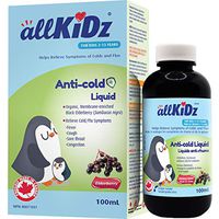 allKiDz Anti-Cold Liquid for Kids Children Herbal Immunity Health Supplement, Organic Black Elderberry Sambucus, Cold and Flu, 100 Milliliter