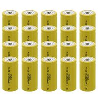 20x Exell SubC 1.2V 1500mAh NiCD Button Top Rechargeable Batteries for meters, radios, hybrid automobiles, high power static applications (Telecoms, UPS and Smart grid), radio controlled devices