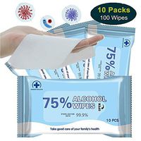 NAILGIL 75% Alcohol Wet Wipes, Portable Hand Wipes Towel Disposable Sterilization Disinfection Wipes for Antiseptic Skin Face Hand Cleaning Care Large Wipes,FDA Certified(10Packs,100Wipes)