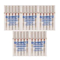 25 Schmetz Embroidery Sewing Machine Needles 130/705H H-E Size 90/14