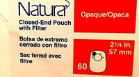 SUR-FIT Natura Closed-End Pouch with Filter - Flange Size: 1 3/4" - Color: Opaque - Box of 60