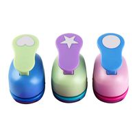 SICOHOME Paper Punches,Pack of 3,Heart,Circle,Star