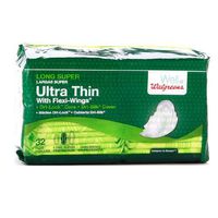 Walgreens Ultra Thin Pads with Flexi-Wings, Long Super 32 ea