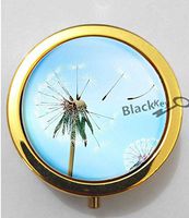 BlackKey Beautiful Dandelion Seed 3-Compartment Decorative Pocket Gift Box Case Organizer for Pill, Color 2 -1584