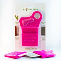 Lice Essentials Treatment Comb - Made of Stainless Steel with Grooved Teeth, for Head Lice and Nit Removal with 5X Magnifying Glass