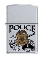 Zippo Personalized Message Engraved Customized Gift for Him for Her Police Style2 Indoor Outdoor Windproof Lighter