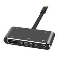 Ciyoon 2019 Black USB-C Type-C to HDMI HUB Adapter VGA Cable Audio USB 3.0 PD Converter Lot