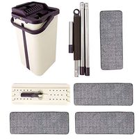 Self Cleaning Flat Mop Bucket Sets Hand-Free Squeegee Mop and Bucket Mop Pads Dust Wizard Mop, Mops and Bucket Sets Home Household 360° Rotatable Floor Cleaning Tools Removable Wet and Dry Mop