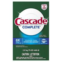 Cascade Complete Powder Dishwasher Detergent, Fresh Scent, 75 Oz