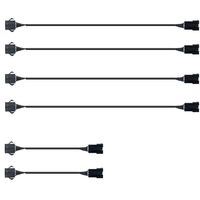 HuDieM Extension Cable Wire Cord Set for LED Accent Light Multicolor Neon Strip (2Pcs 19.69inches, 4Pcs 39.37inches)