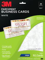3M Parchment Business Cards, Inkjet, White, 2 x 3 1/2 Inches, 50 per Pack (D420-I)
