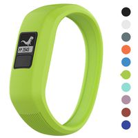 Meifox Compatible with Garmin vivofit JR Bands for Kids,Solf Silicone Replacement Band with Garmin Vivofit JR/Vivofit JR 2 / Vivofit 3 (Green, Small)