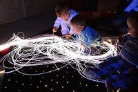 SE1003-LED1000 Sensory & Therapy Large Fiber Optic Lighting Kit - (100 Tails 9.84') with LED Colorchange Illuminator