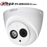 Dahua 4MP Dome Camera IPC-HDW4433C-A 2.8mm PoE IP Security Camera Outdoor & Indoor Network Surveillance IP Camera with Audio, Built-in Mic, 164ft/50M IR Night Vision, H.265 WDR, ONVIF, IP67 (Dome)
