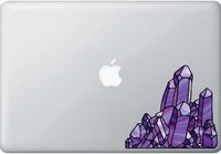 Purple Amethyst Stained Glass Crystals - Crystal - Quartz - Opaque Vinyl Laptop Trackpad Tablet Decal Sticker- Copyright 2015 Yadda-Yadda Design Co. (MD 6"w x 5.5"h)(Purple)