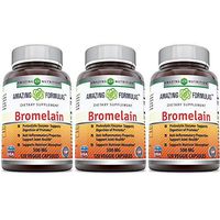 Amazing Formulas Bromelain - 500 mg, 2400 GDU - 360 Veggie Capsules - Proteolytic Enzymes - Supports Dijestion of Proteins - Anti-Inflammatory Properties - Supports Nutrient Absorption