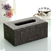 T-ZJHC European Paper Tray Hotel car Paper Box Creative Household Goods Storage Box, Gray Egyptian