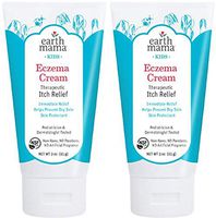 Earth Mama Earth Mama Kids Eczema Cream | Immediate Therapeutic Itch Relief - Steroid, Fragrance & Artificial Preservative-Free, 3-Ounce Tube, (2-Pack)