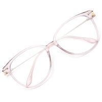 Gaoye Computer Blue Light Blocking Glasses Women/Men,Spring Hinge TR90 Lightweight Frame Anti Glare UV Lens - 0.0 Diopter (Pink Frame/Transparent Lens)
