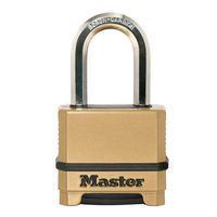 Master Lock M175XDLF Heavy Duty Outdoor Combination Lock, 1-1/2 in. Shackle, Brass Finish