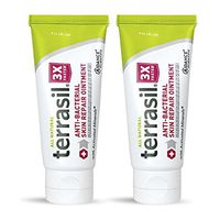 Antibacterial Skin Repair 3X Faster Dr. Recommended All Natural Fissures Folliculitis Angular Cheilitis Impetigo Chilblains Lichen Sclerosus Boils Cellulitis by Terrasil® (50 Gram Tube max 2 Pack)