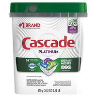 Cascade Actionpacs, Fresh Scent, 34.5 Oz, 62/Bag, 3 Bags/Carton