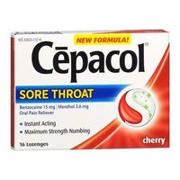 Cepacol Sore Throat Lozenge Cherry 16 EA - Buy Packs and SAVE (Pack of 2)
