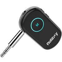 Nulaxy BR01 Bluetooth Receiver Wireless Car Kit Aux Sound Adapter for Car Home Stereo Headphones Speaker System Up to 60 Feet Range (Bluetooth 4.1, CSR, A2DP, Hands Free Call, CVC Noise Canceling)
