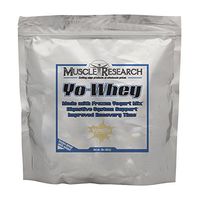 Yo-Whey Vanilla 2lb. - Delicious Whey Protein made with Frozen Yogurt Mix for Digestive Support by Muscle Research